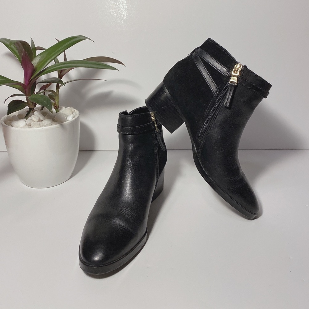 Ralph Lauren Black Leather Booties